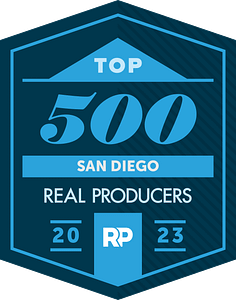 63cf002310d81a205fb8075c Real Producers San Diego Top 500 Badge 2023